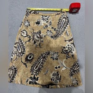 RARE VINTAGE Piazza Sempione Gold A-Line Skirt